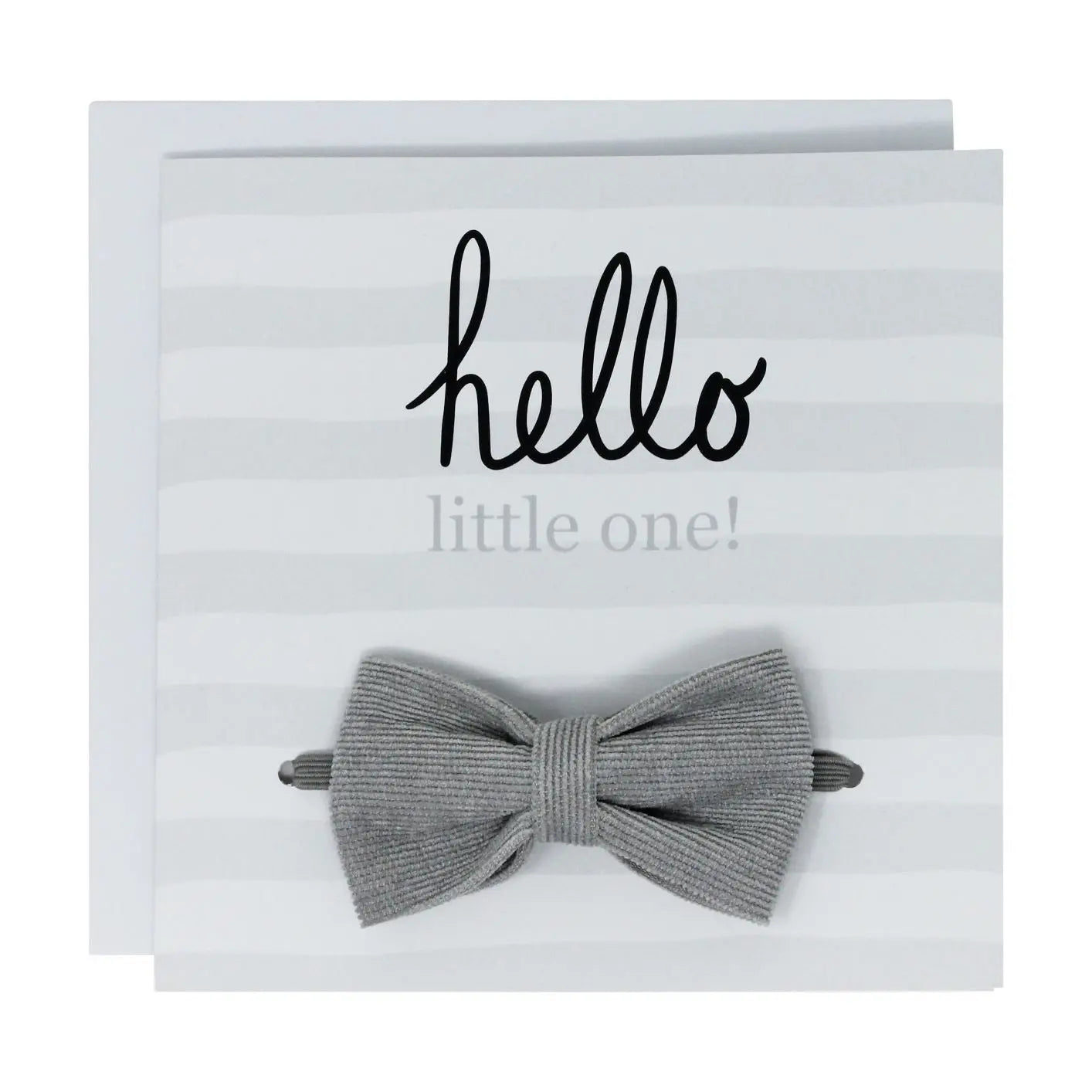 Hello little one, grey corduroy single bow tie for boys Cute Cute