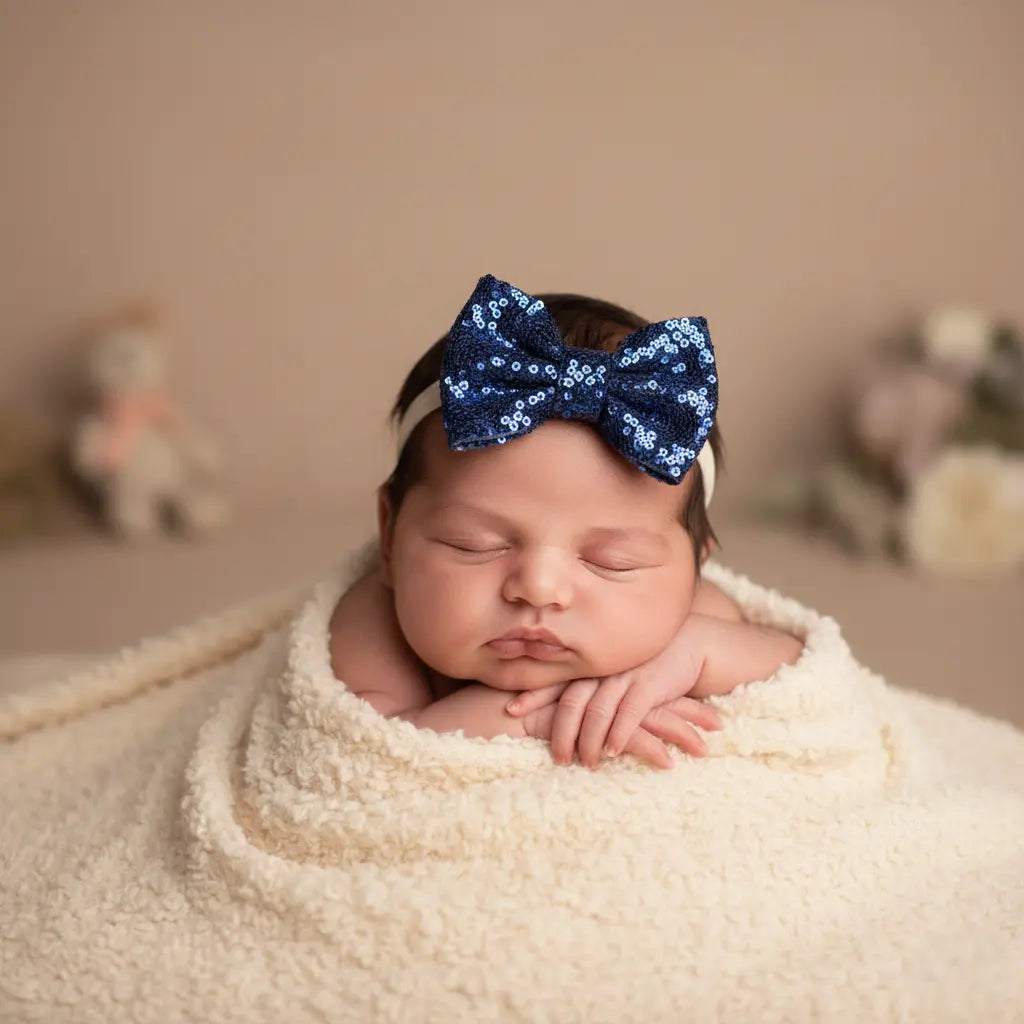 Sequin bow on a headband Cute Cute