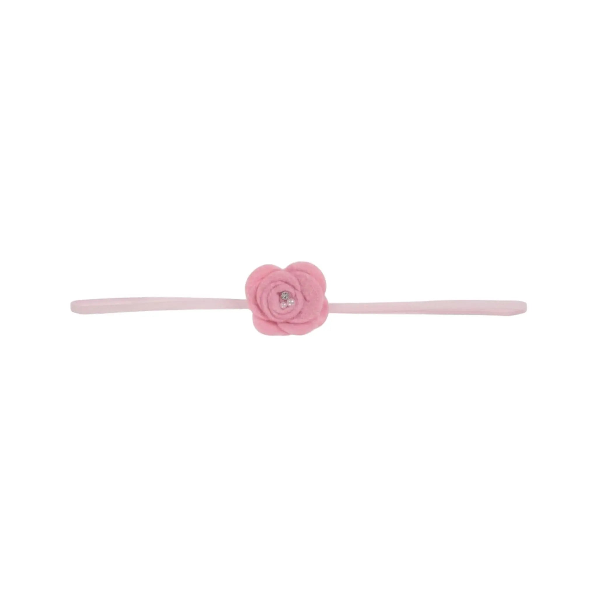 Felt pink flower with pearls Cute Cute
