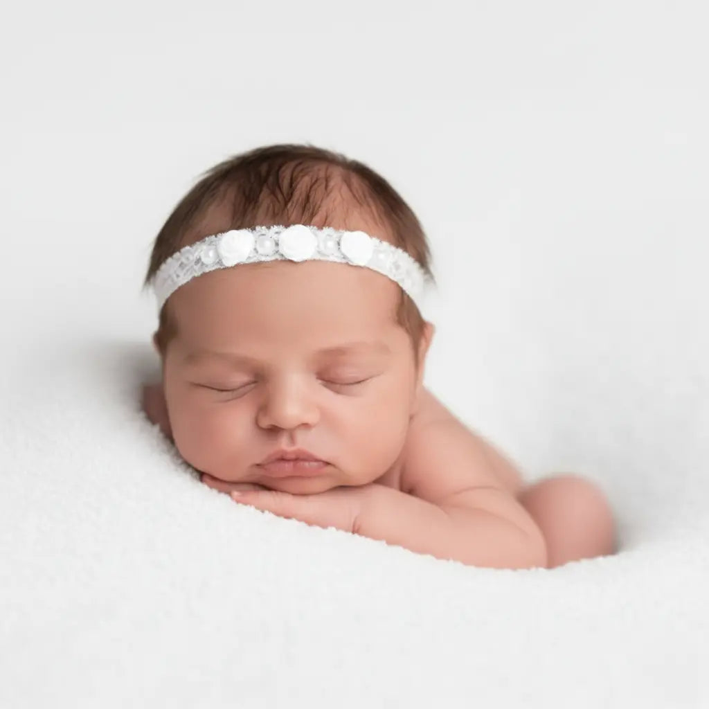 Lace headband with white roses Cute Cute
