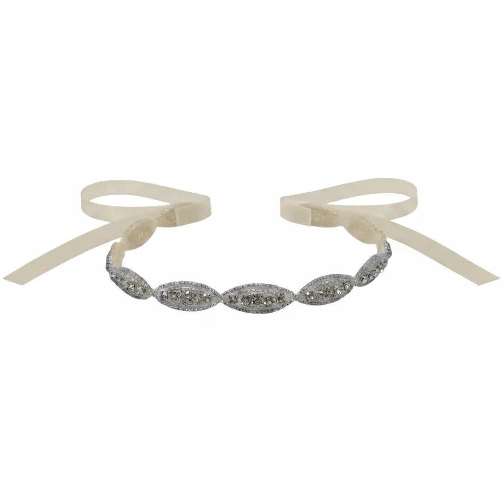 Diamante tie back with satin ribbon Cute Cute