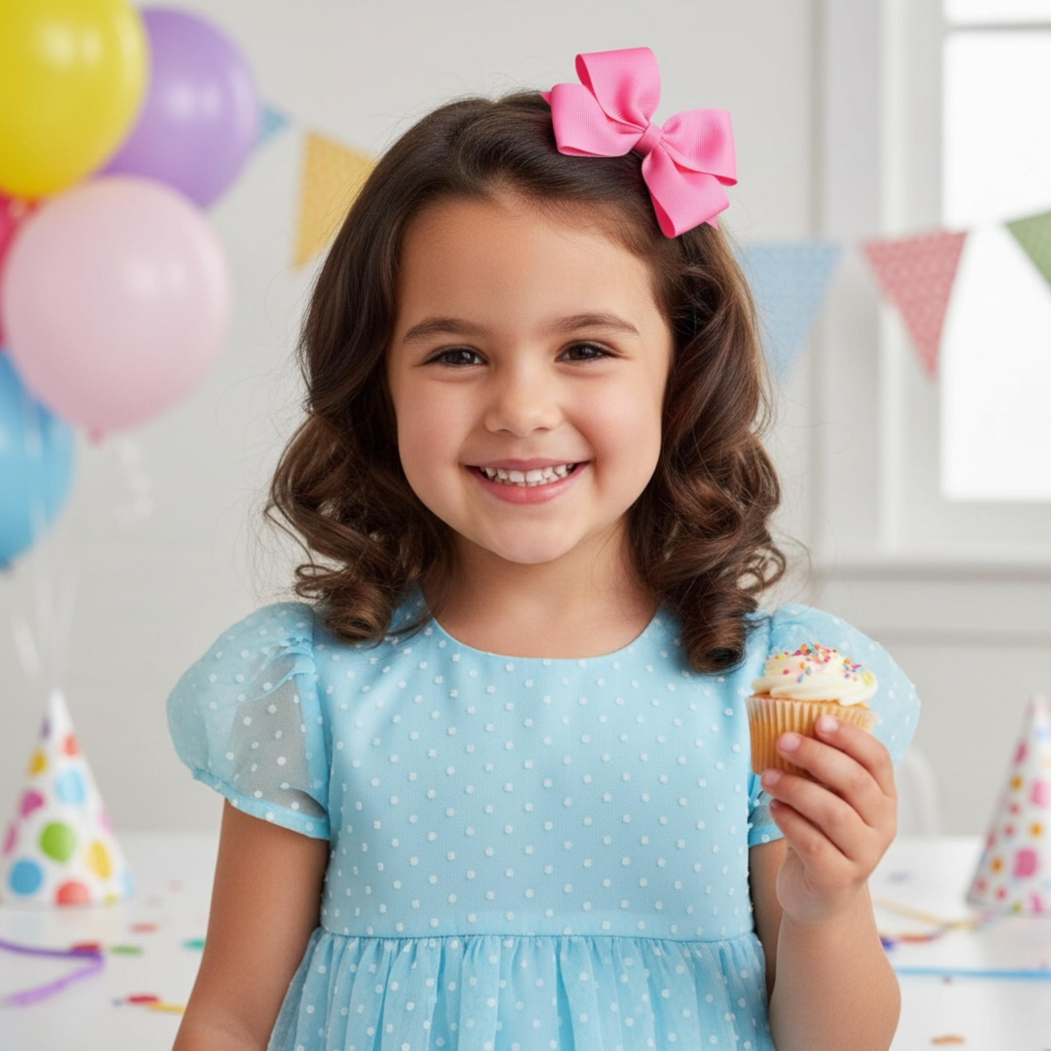 Large double bow on a clip