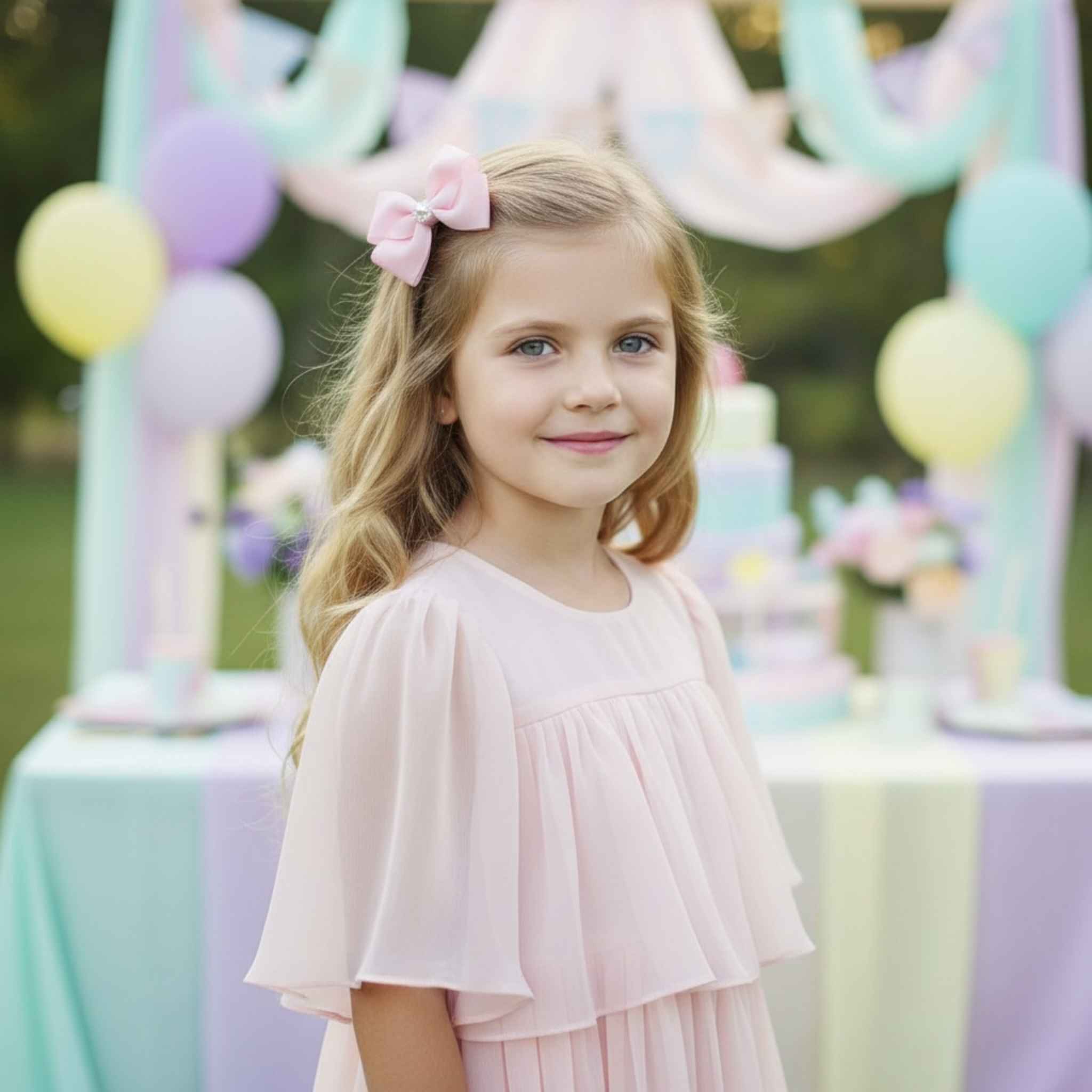 Small double bow with pearl