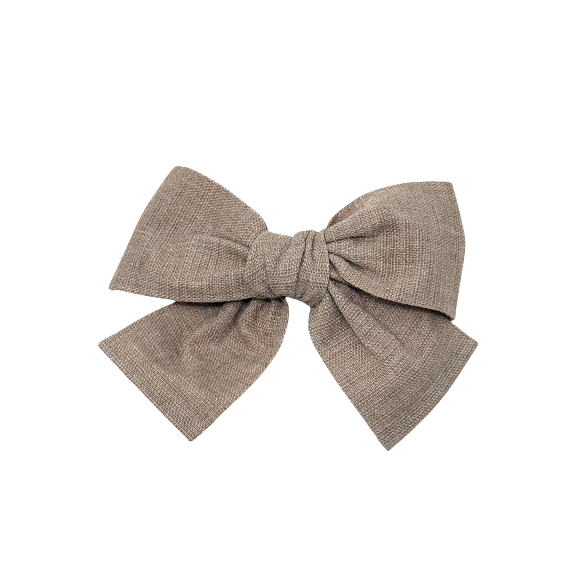 Light brown fabric bow