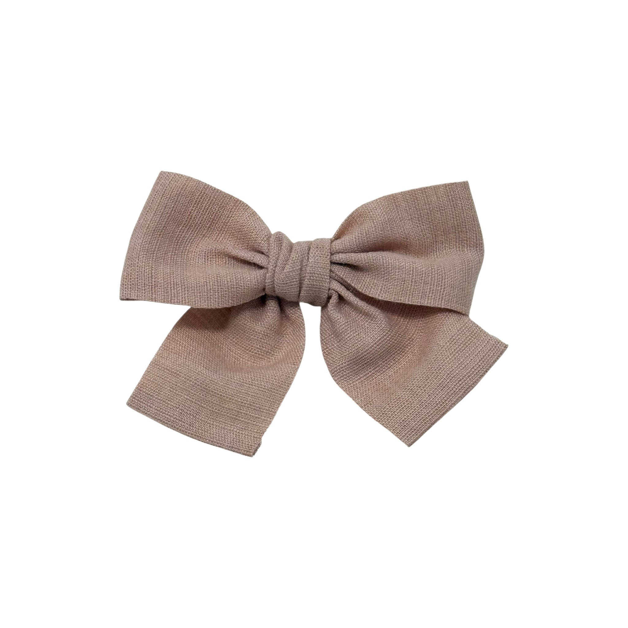 Dusky pink floral fabric bow