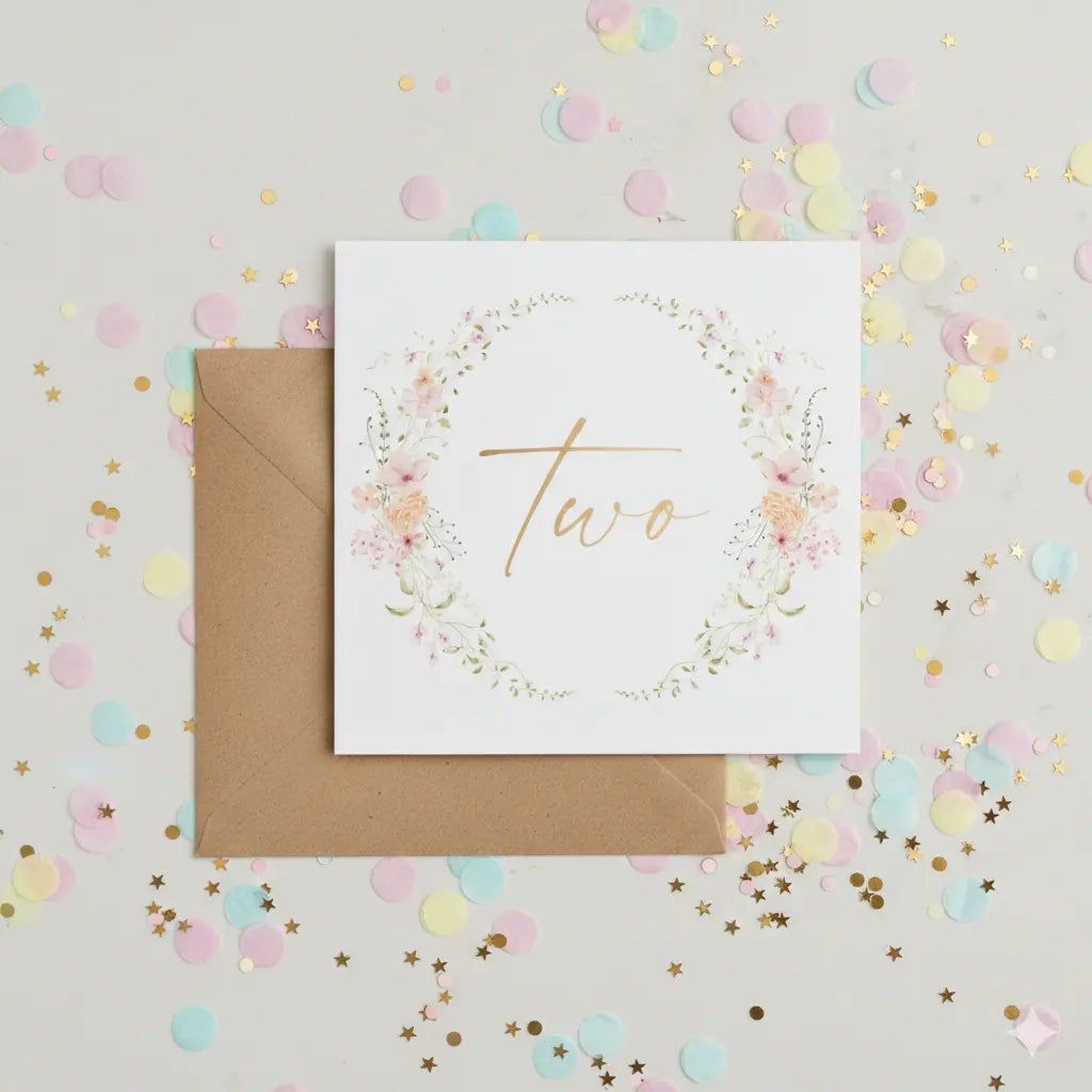 Birthday card with age Cute Cute