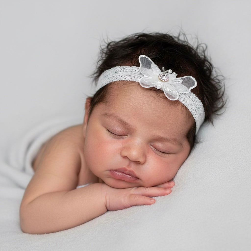 Delicate lace butterfly on elastic lace