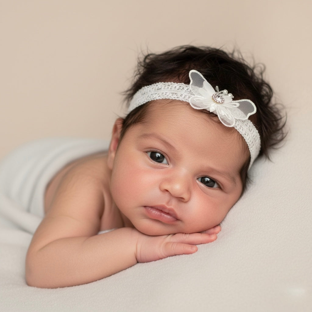 Delicate lace butterfly on elastic lace
