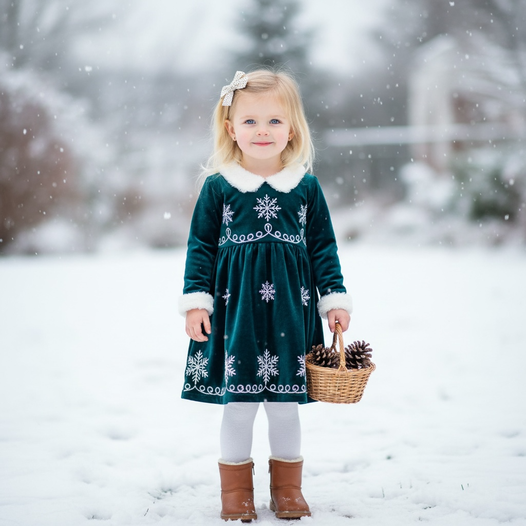 Delicate polka dot fabric bow