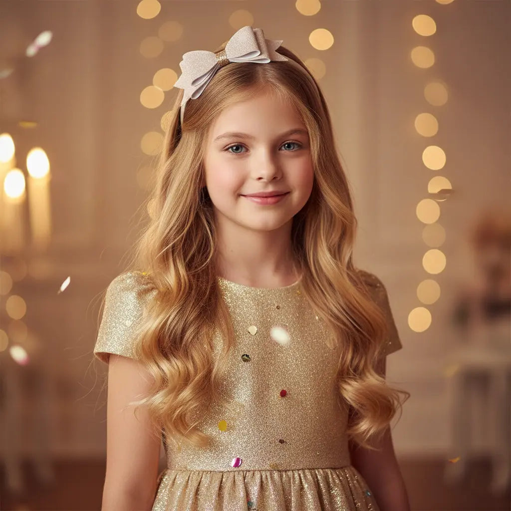 Leatherette bow on a satin alice ban Cute Cute