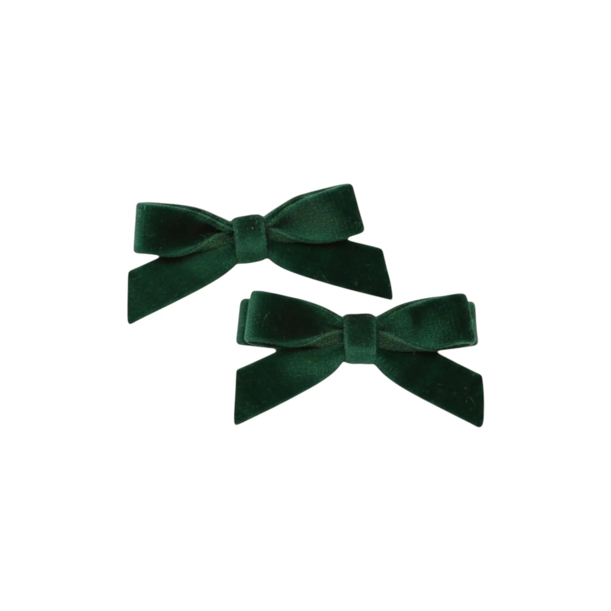 Set of two small velvet bows on clips Cute Cute