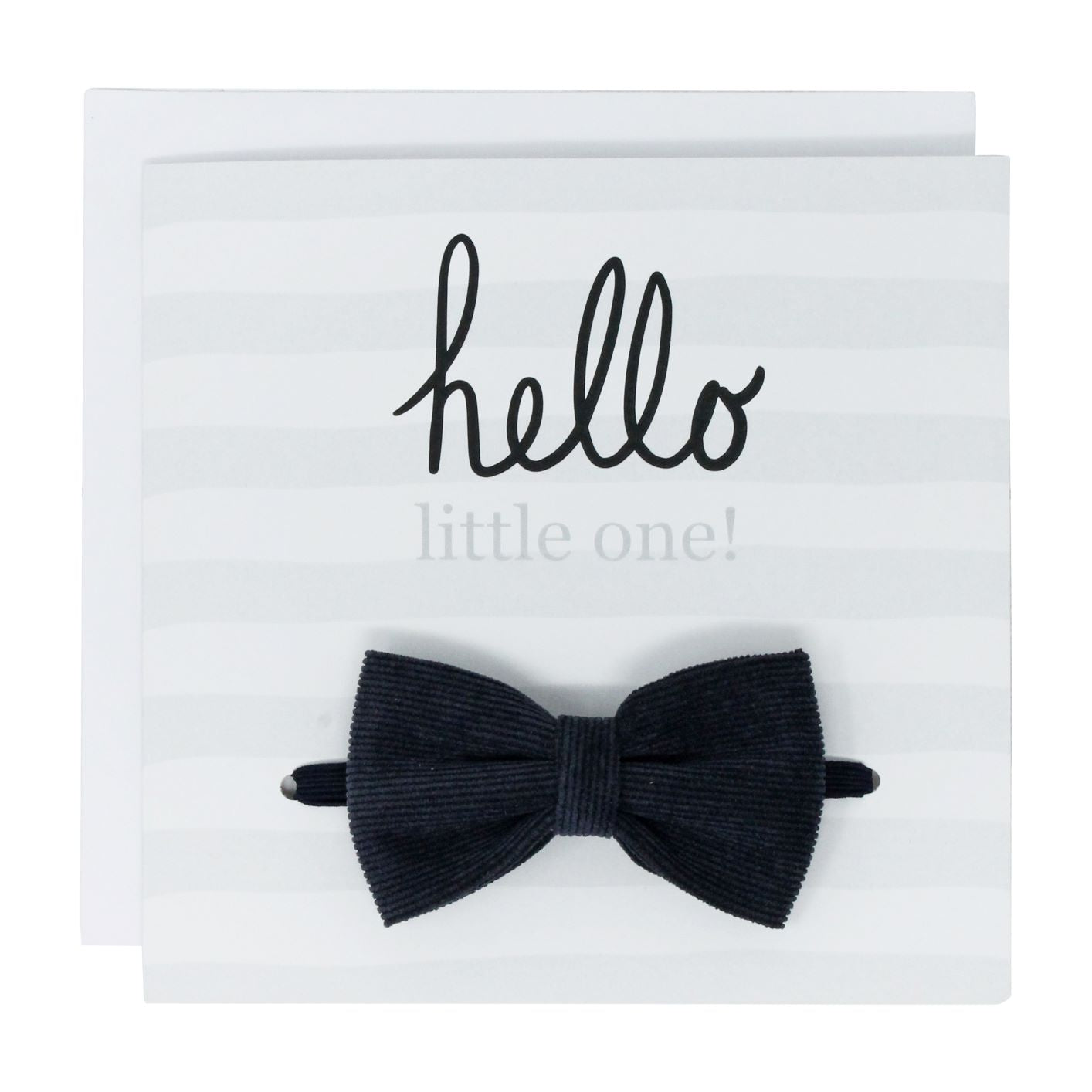 Hello little one, navy corduroy single bow tie for boys