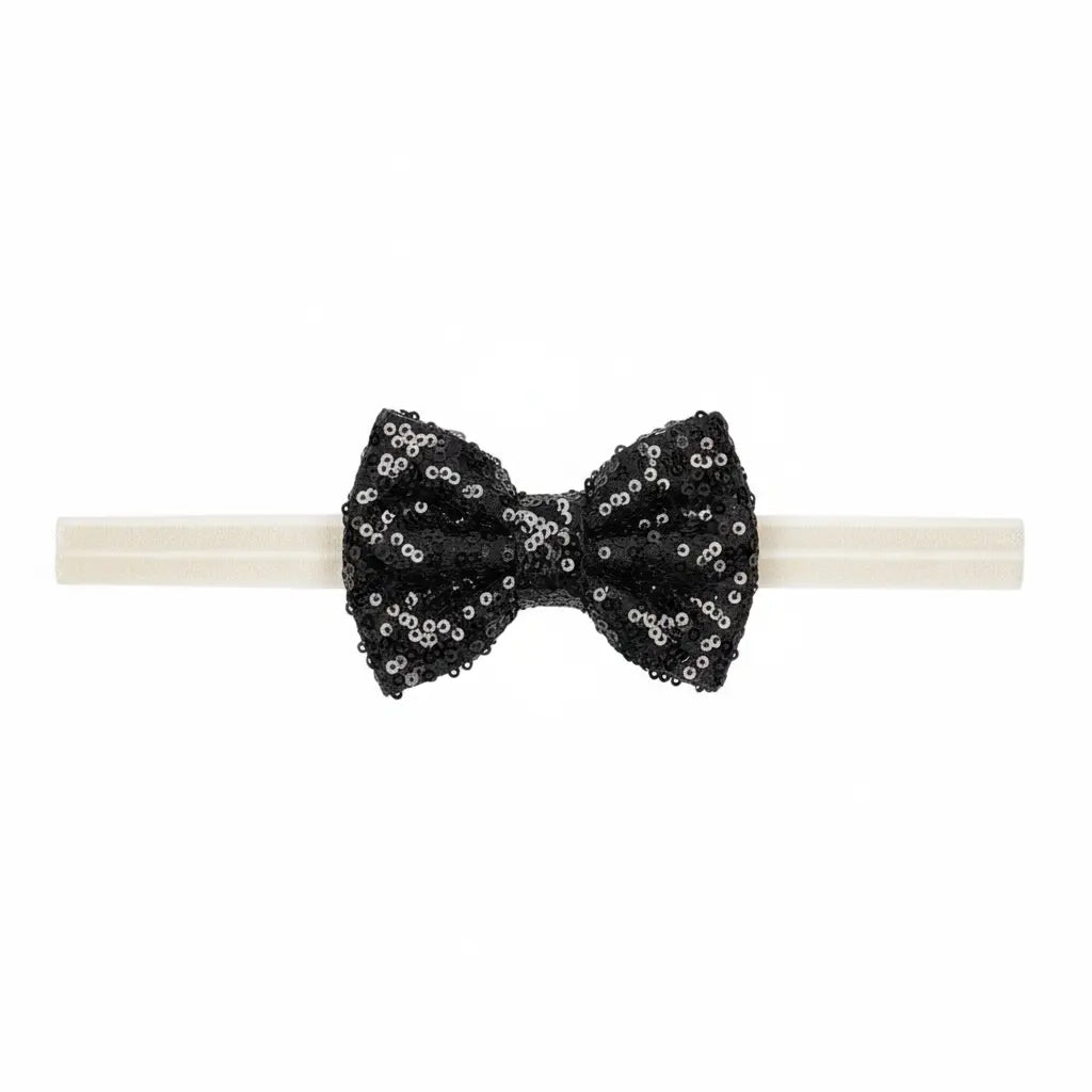 Sequin bow on a headband Cute Cute