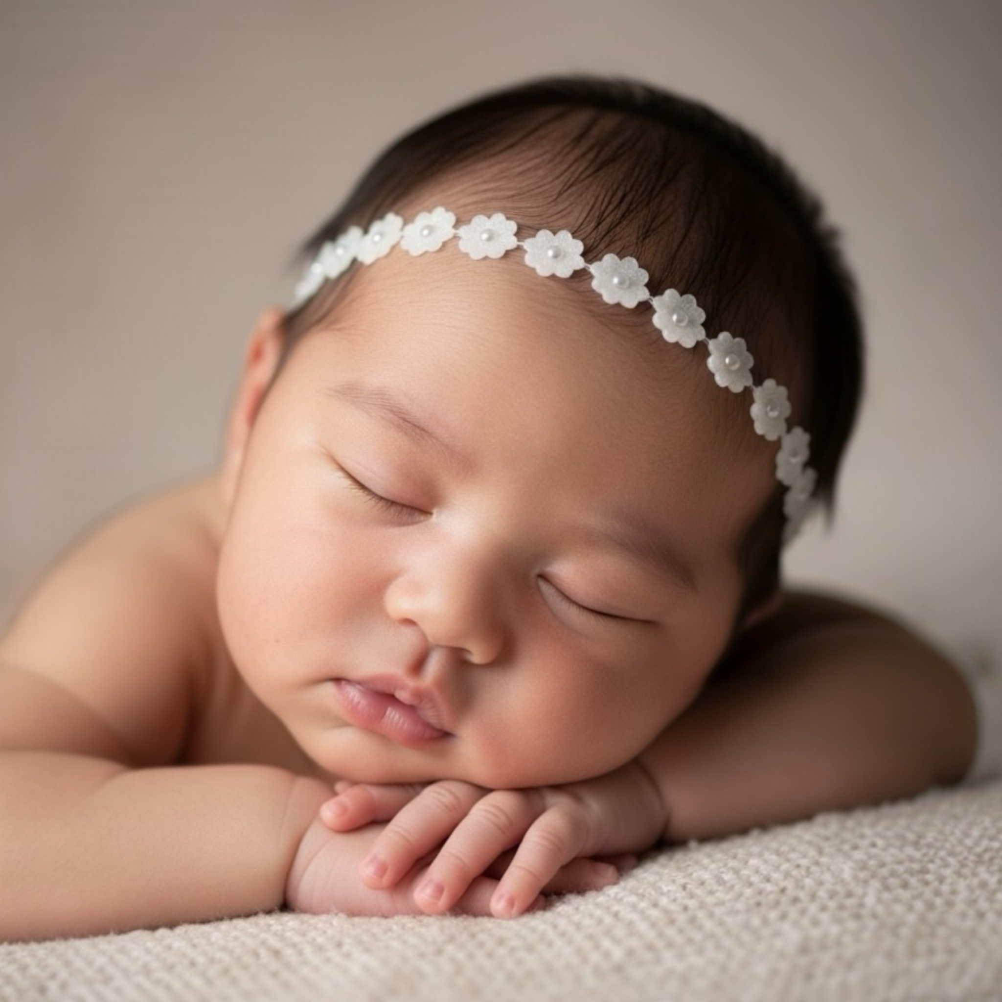 Ivory flower chain with pearls