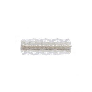 Ivory lace clip with pearls