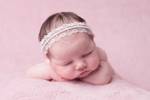 Ivory lace with pearl trim headband